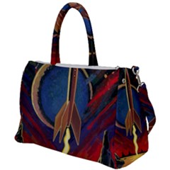 Rocket Painting Duffel Travel Bag by Cendanart