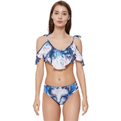 Cat Ruffle Edge Tie Up Bikini Set	 by saad11
