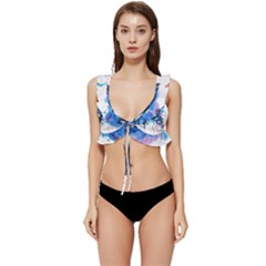 Cat Low Cut Ruffle Edge Bikini Top by saad11