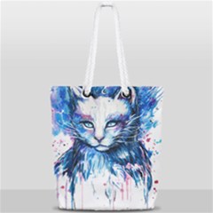 Cat Full Print Rope Handle Tote (small) by saad11