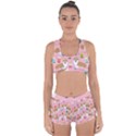 Corgi Bubble Boba Tea Pink Pattern Racerback Boyleg Bikini Set View1
