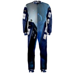 Tardis Doctor Who Space Blue Onepiece Jumpsuit (men) by Cendanart
