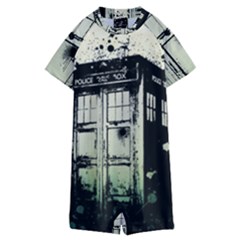Doctor Who Tardis Kids  Boyleg Half Suit Swimwear by Cendanart