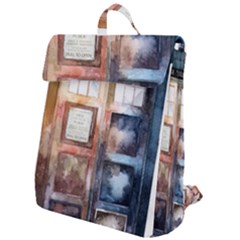 Tardis Doctor Who Flap Top Backpack by Cendanart