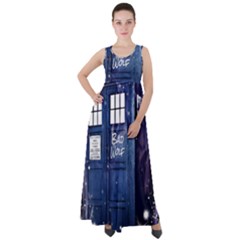Bad Wolf Tardis Doctor Who Empire Waist Velour Maxi Dress by Cendanart