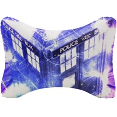 Tardis Doctor Who Blue Travel Machine Seat Head Rest Cushion by Cendanart