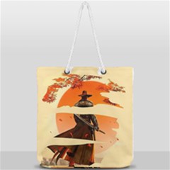 Samurai Art Ninja Katana Anime Aesthetic  Japanese Lore Style Mythology Retro Classic Warrior Full Print Rope Handle Tote (large) by Bedest