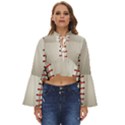 Baseball Boho Long Bell Sleeve Top View1