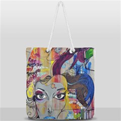 Graffiti Mural Street Art Painting Full Print Rope Handle Tote (large) by Ket1n9