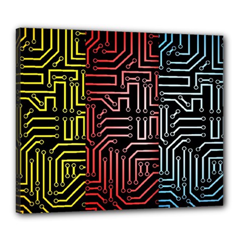 Circuit Board Seamless Patterns Set Canvas 24  X 20  (stretched) by Ket1n9