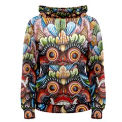 Wood Sculpture Bali Logo Women s Pullover Hoodie by Ket1n9