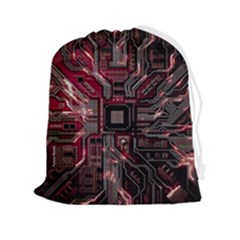 Chip Retro Technology Drawstring Pouch (2xl) by Cendanart