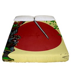 Meme Samurai Artwork Japaneses Fitted Sheet (california King Size) by Cendanart