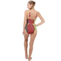 Meme Samurai Artwork Japaneses High Neck One Piece Swimsuit View2