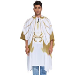 Simulated Gold Leaf Gilded Butterfly Men s Hooded Rain Ponchos by essentialimage