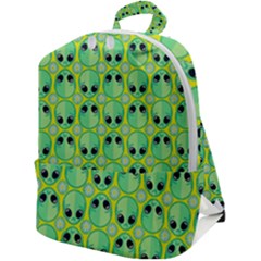 Alien Pattern- Zip Up Backpack by Ket1n9
