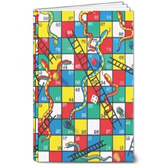 Snakes And Ladders 8  X 10  Softcover Notebook by Ket1n9