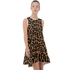 Tiger Skin Art Pattern Frill Swing Dress by Ket1n9