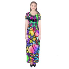 Network Nerves Nervous System Line Short Sleeve Maxi Dress by Ket1n9