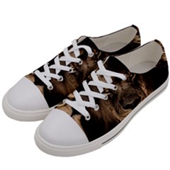 African Lion Mane Close Eyes Men s Low Top Canvas Sneakers by Ket1n9