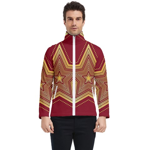 Christmas Star Seamless Pattern Men s Bomber Jacket by Ket1n9