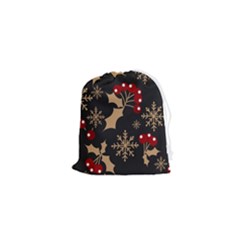 Dinosaur Colorful Funny Christmas Pattern Drawstring Pouch (xs) by Ket1n9