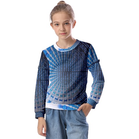 Data Computer Internet Online Kids  Long Sleeve T-shirt With Frill  by Ket1n9