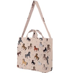 Horses For Courses Pattern Square Shoulder Tote Bag by Ket1n9