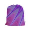 Purple Star Sun Sunshine Fractal Drawstring Pouch (XL) View1