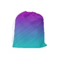 Background Pink Blue Gradient Drawstring Pouch (Large) View2