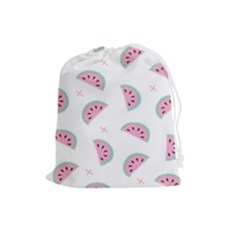 Watermelon Wallpapers  Creative Illustration And Patterns Drawstring Pouch (large) by Ket1n9