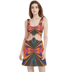 Fresh Watermelon Slices Texture Velour Cutout Dress by Ket1n9