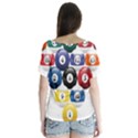 Racked Billiard Pool Balls V-Neck Flutter Sleeve Top View2