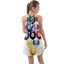 Racked Billiard Pool Balls Halter Tie Back Chiffon Dress View2