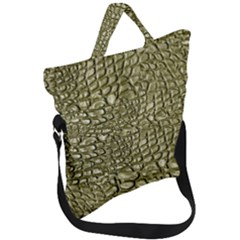 Aligator Skin Fold Over Handle Tote Bag by Ket1n9