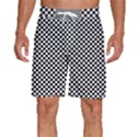 Black And White Checkerboard Background Board Checker Men s Beach Shorts View1