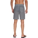Black And White Checkerboard Background Board Checker Men s Beach Shorts View4
