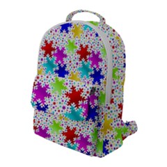 Snowflake Pattern Repeated Flap Pocket Backpack (large) by Hannah976