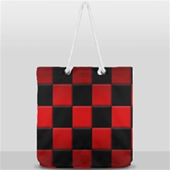 Black And Red Backgrounds- Full Print Rope Handle Tote (large) by Hannah976