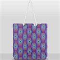 Red Blue Bee Hive Pattern Full Print Rope Handle Tote (Large) View2
