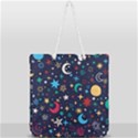 Colorful Background Moons Stars Full Print Rope Handle Tote (Large) View2