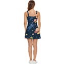 Seamless Pattern With Funny Alien Cat Galaxy Ruffle Edge Bra Cup Chiffon Mini Dress View4