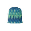 Christmas Trees Pattern Digital Paper Seamless Drawstring Pouch (Medium) View2