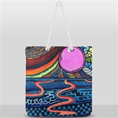 Grateful Dead Wallpaper Full Print Rope Handle Tote (large) by Cendanart