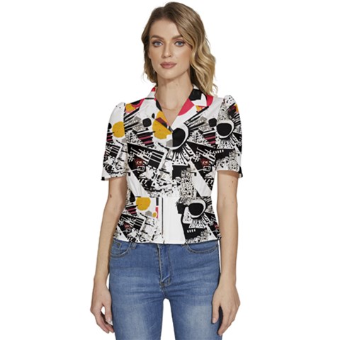You Wanna Know The Real Me? Puffed Short Sleeve Button Up Jacket by essentialimage