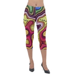Chaos Unknown Unfamiliar Strange Lightweight Velour Capri Leggings  by Paksenen