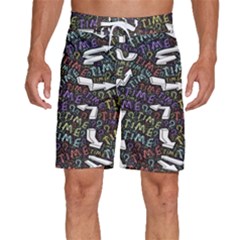 Time Nonlinear Curved Undirected Men s Beach Shorts by Paksenen