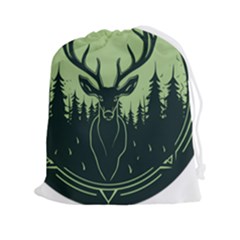 Deer Forest Nature Drawstring Pouch (2xl) by Bedest