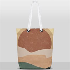 Sunrise Sunset Desert Wall Art Full Print Rope Handle Tote (small) by Bedest