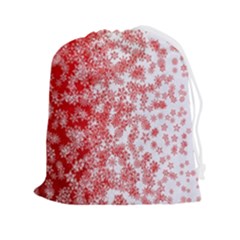 Christmas New Year Snowflake Deer Drawstring Pouch (2xl) by Ndabl3x